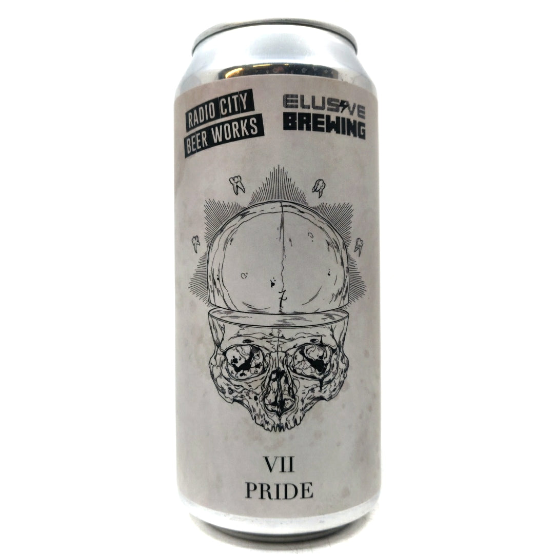 Radio City Beer Works x Elusive Brewing Pride West Coast Pilsner 5.6% (440ml can)-Hop Burns & Black