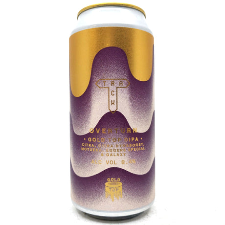 Track Overturn Gold Top Double IPA 8.4% (440ml can)-Hop Burns & Black