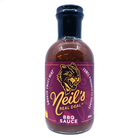 Neil's Real Deal Smoked Sweet Heat BBQ Sauce (360ml)-Hop Burns & Black