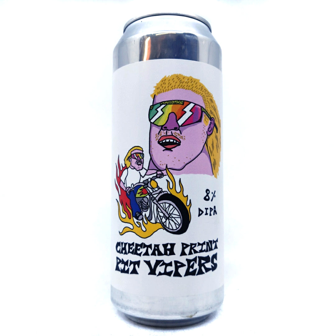Baron Brewing Cheetah Print Pit Vipers Double IPA 8% (500ml can)-Hop Burns & Black