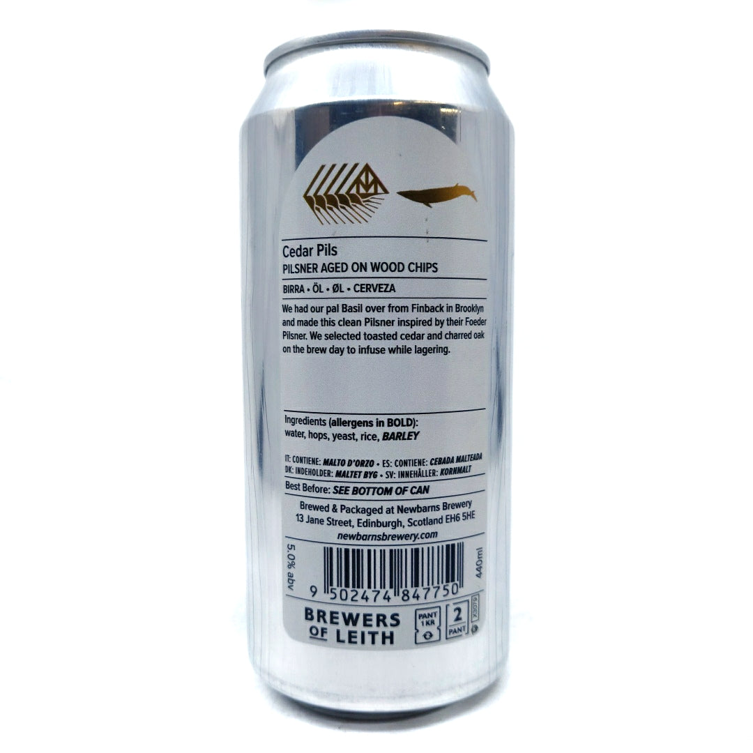 Newbarns x Finback Cedar Pils 5% (440ml can)-Hop Burns & Black