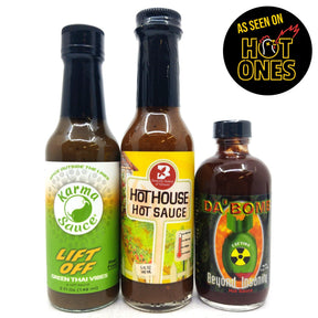 Hot Ones Hot Sauce Season 26 Da Bomb Beyond Insanity Pack (3 sauces)-Hop Burns & Black
