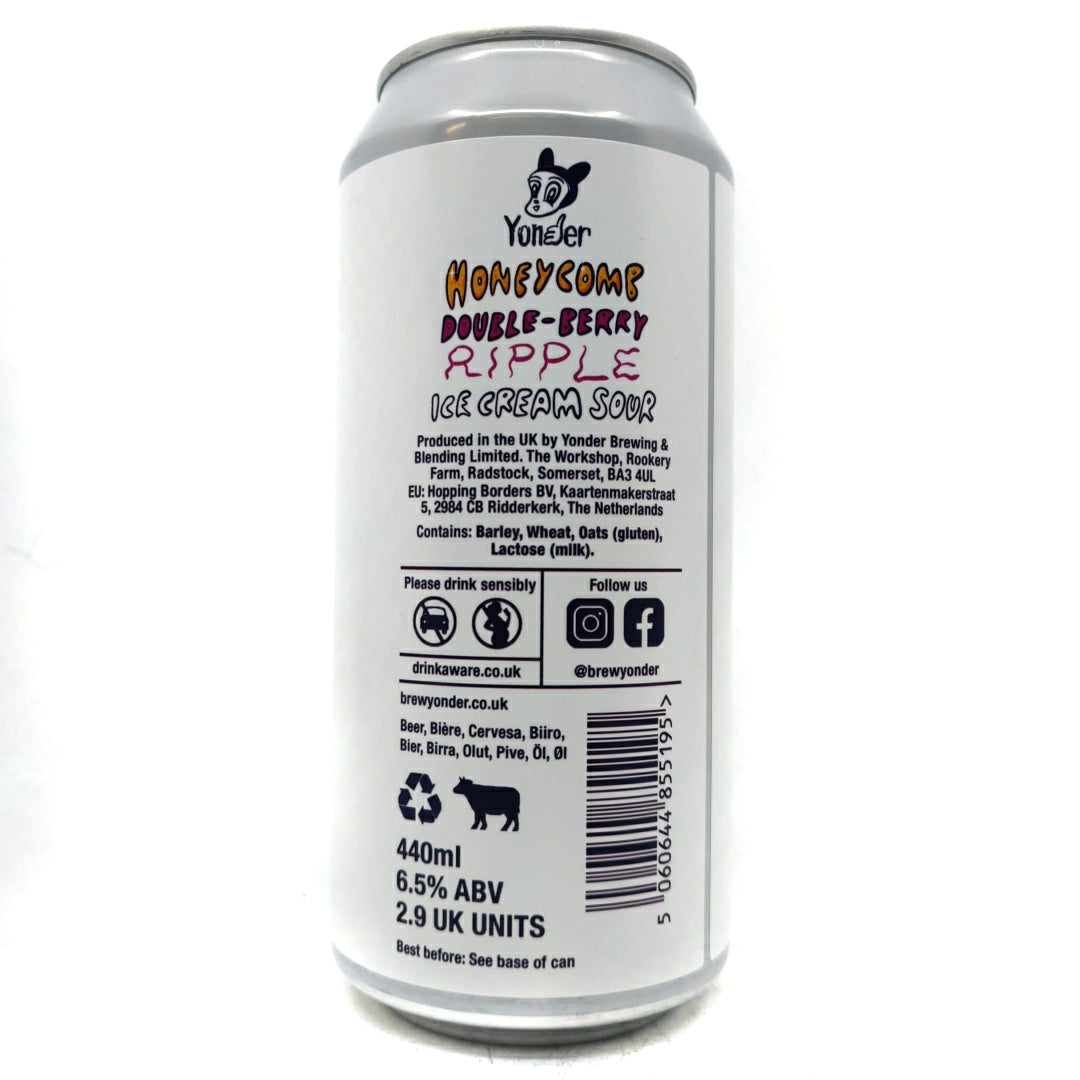 Yonder Honeycomb Double Berry Ripple Ice Cream Sour 6.5% (440ml can)-Hop Burns & Black