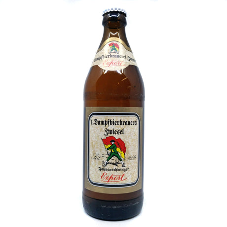 Dampfbierbrauerei Zwiesl Fahnenschwinger Export Lager 5.3% (500ml)-Hop Burns & Black