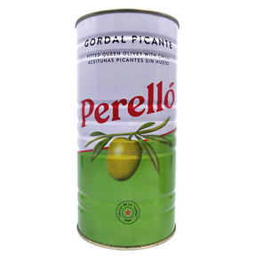 Perello Gordal Spicy Olives (600g big tin)-Hop Burns & Black