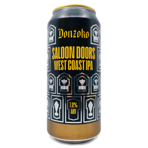 Donzoko Saloon Doors West Coast IPA 6.3% (440ml can)-Hop Burns & Black