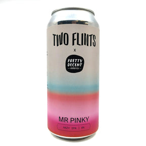 Two Flints x Pretty Decent Mr Pinky Hazy IPA 6% (440ml can)-Hop Burns & Black