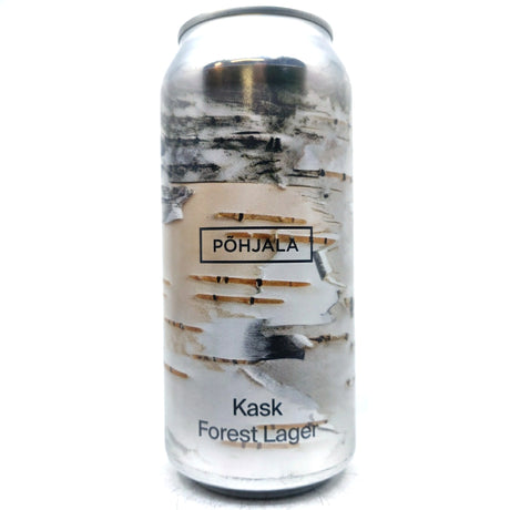 Pohjala Kask Gluten Free Lager 5% (440ml can)-Hop Burns & Black