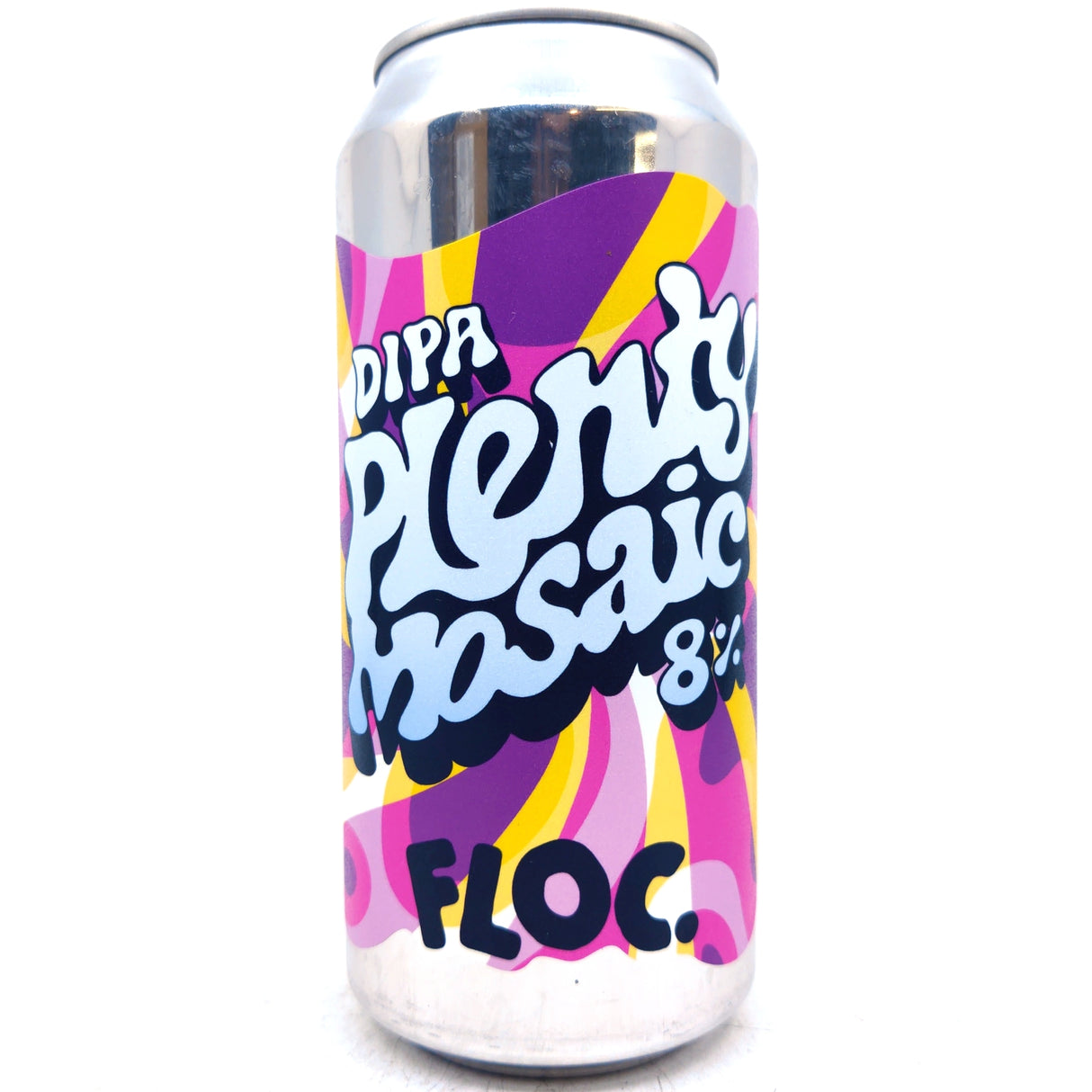 Floc Brewing Plenty Mosaic Double IPA 8% (440ml can)-Hop Burns & Black