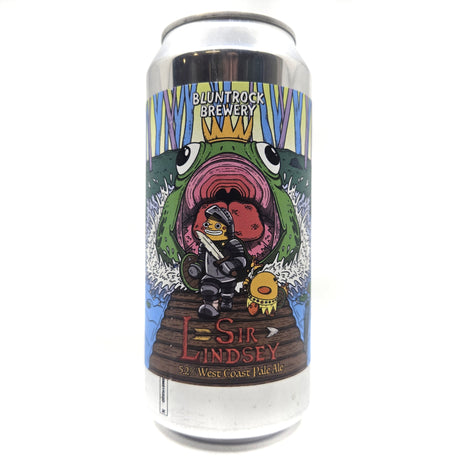 Bluntrock Sir Lindsey West Coast Pale Ale 5.1% (440ml can)-Hop Burns & Black