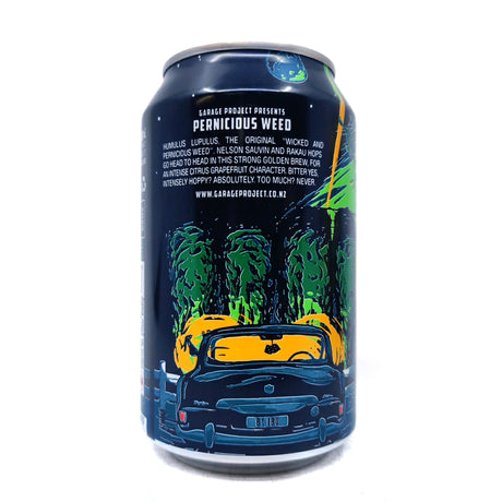 Garage Project Pernicious Weed Double IPA 8% (330ml can)-Hop Burns & Black