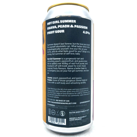 Queer Brewing Hot Girl Summer Sour 4.5% (440ml can)-Hop Burns & Black