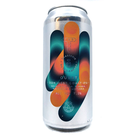 Track x Brasserie du Bas-Canada Ouest West Coast IPA 7.2% (440ml can)-Hop Burns & Black