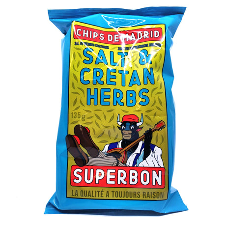 Superbon Salt & Cretan Herbs Crisps (125g)-Hop Burns & Black