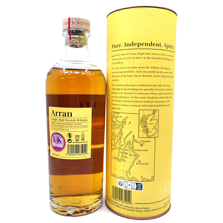 Arran Sauternes Cask Finish Single Malt Scotch Whisky 50% (700ml)-Hop Burns & Black