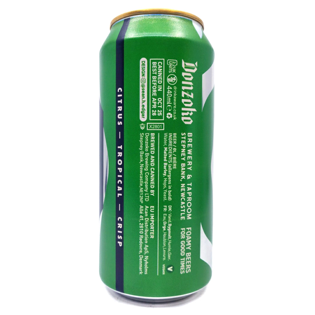Donzoko Citra Pils Lager 5% (500ml can)-Hop Burns & Black