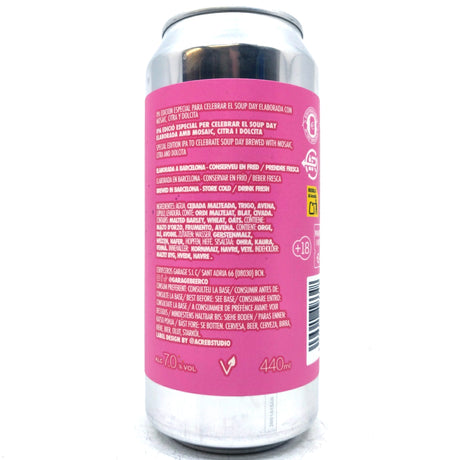 Garage Beer Co Soup Dolcita IPA 7% (440ml can)-Hop Burns & Black