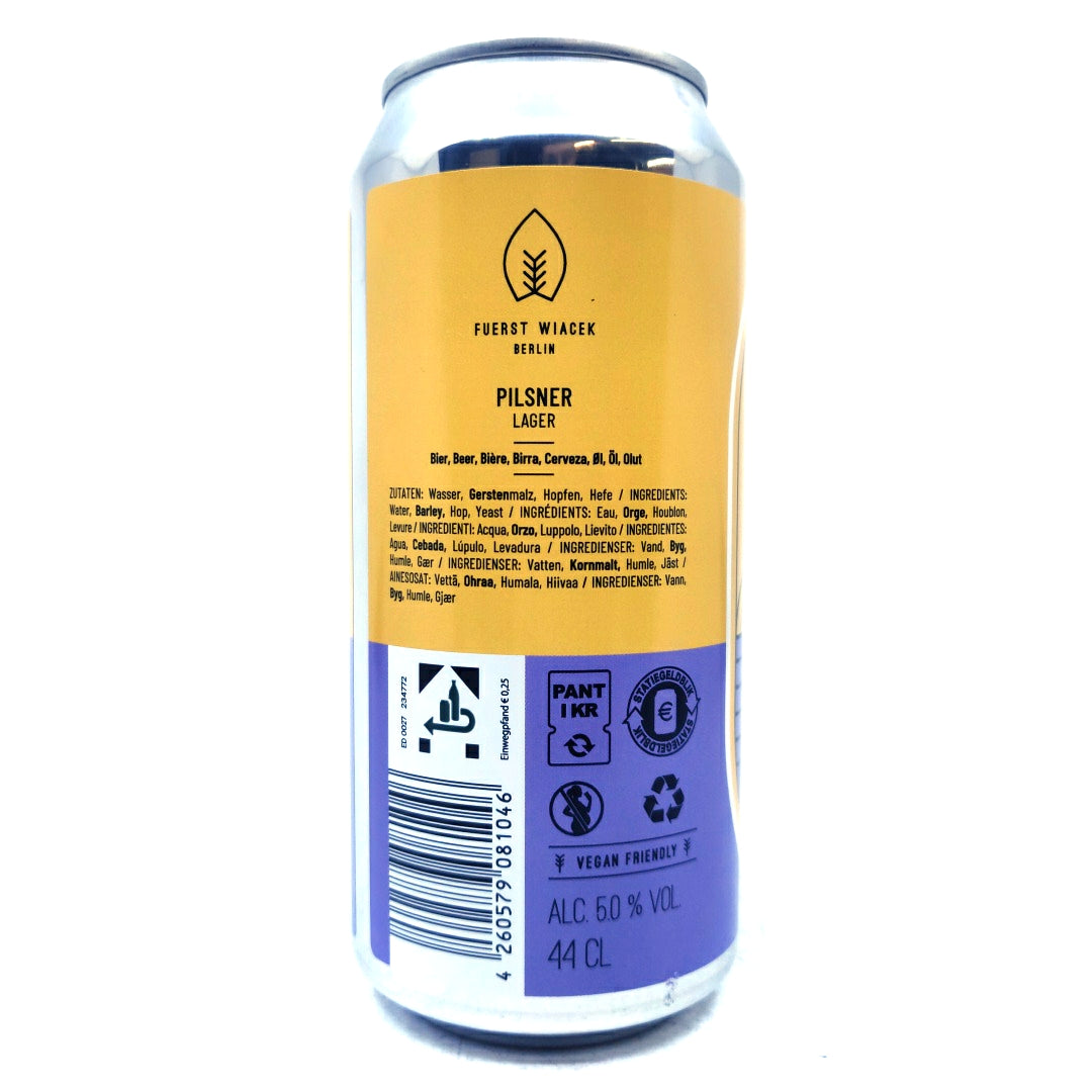 Fuerst Wiacek Pilsner 5% (440ml can)-Hop Burns & Black