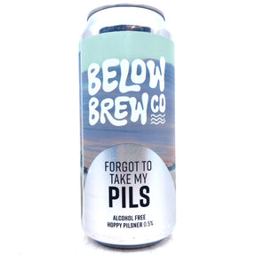 Below Brew Co Forgot To Take My Pils Alcohol-free Keller Pilsner 0.5% (440ml can)-Hop Burns & Black