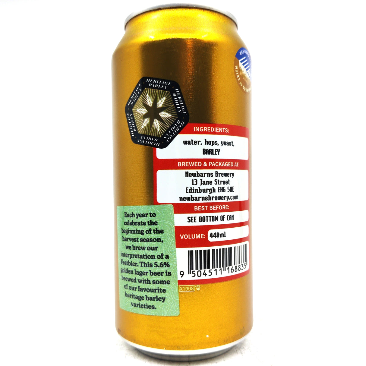 Newbarns Festival Bier 5.7% (440ml can)-Hop Burns & Black