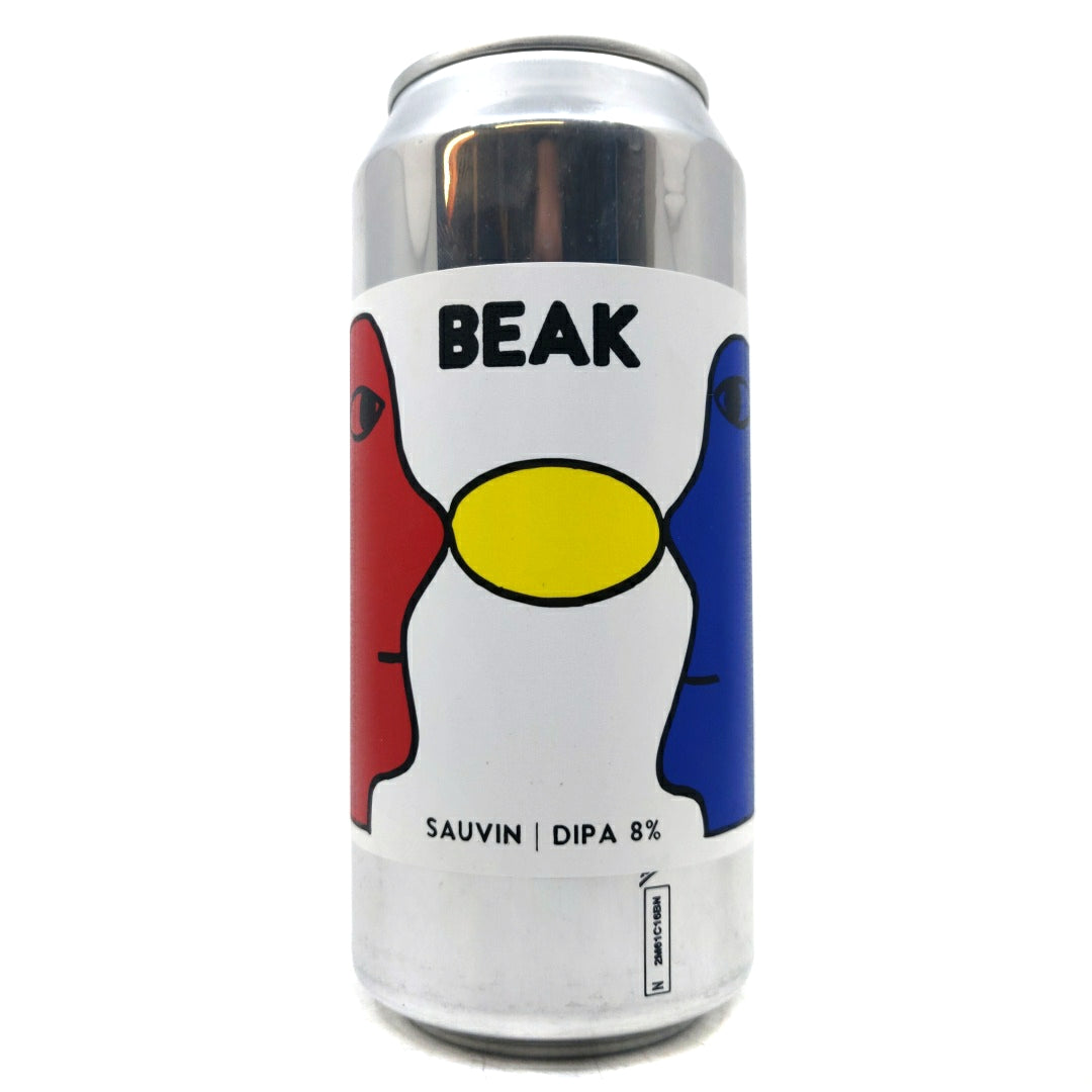 Beak Sauvin Double IPA 8% (440ml can)-Hop Burns & Black