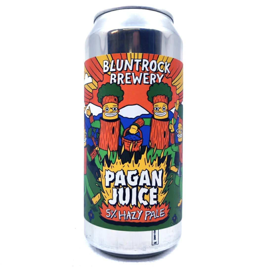 Bluntrock Pagan Juice Hazy Pale Ale 5% (440ml can)-Hop Burns & Black