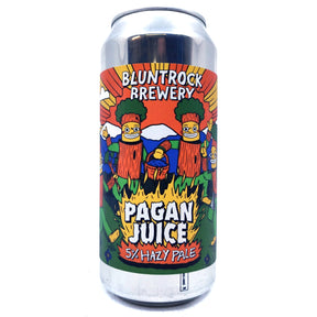 Bluntrock Pagan Juice Hazy Pale Ale 5% (440ml can)-Hop Burns & Black