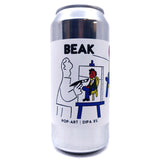 Beak Brewery Pop Art Double IPA 8% (440ml can)-Hop Burns & Black