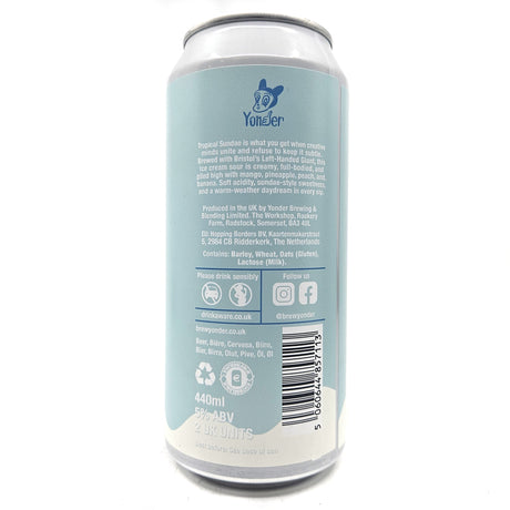 Yonder x Left Handed Giant Tropical Sundae Sour 5% (440ml can)-Hop Burns & Black