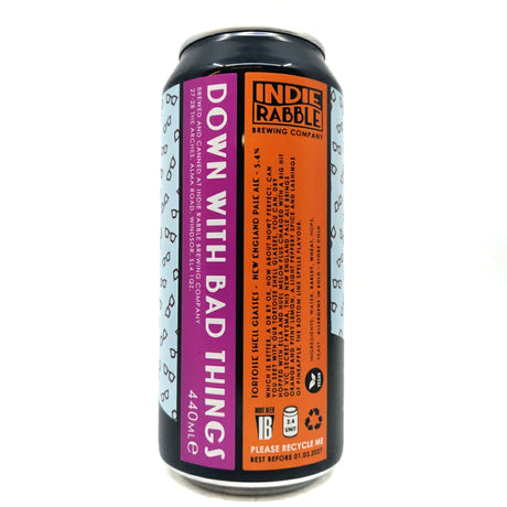 Indie Rabble Tortoiseshell Glasses New England Pale Ale 5.4% (440ml can)-Hop Burns & Black
