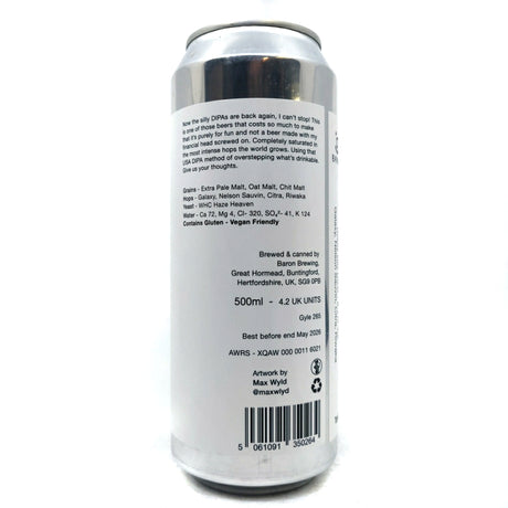 Baron Brewing Social Butterfly Double IPA 8.4% (500ml can)-Hop Burns & Black