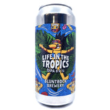Bluntrock Life In The Tropics Double IPA 8% (440ml can)-Hop Burns & Black