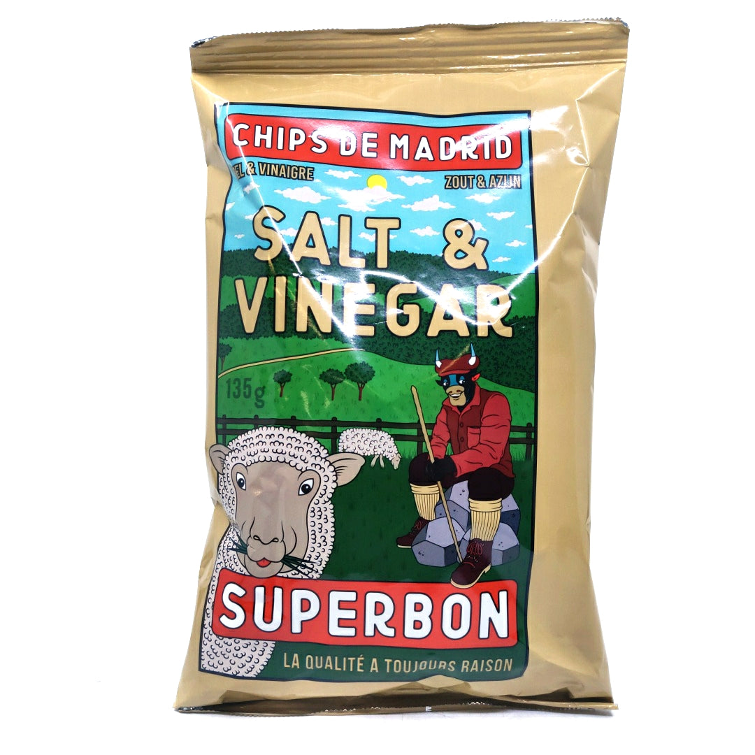 Superbon Salt & Vinegar Crisps (125g)-Hop Burns & Black