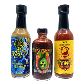 Hot Ones Hot Sauce Season 28 Da Bomb Beyond Insanity Pack (3 sauces)-Hop Burns & Black