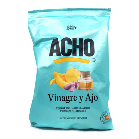 Acho Garlic & Vinegar Crisps (120g)-Hop Burns & Black