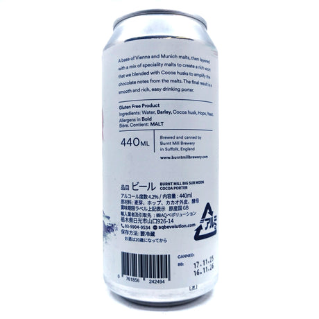 Burnt Mill Big Sur Moon Porter 4.2% (440ml can)-Hop Burns & Black