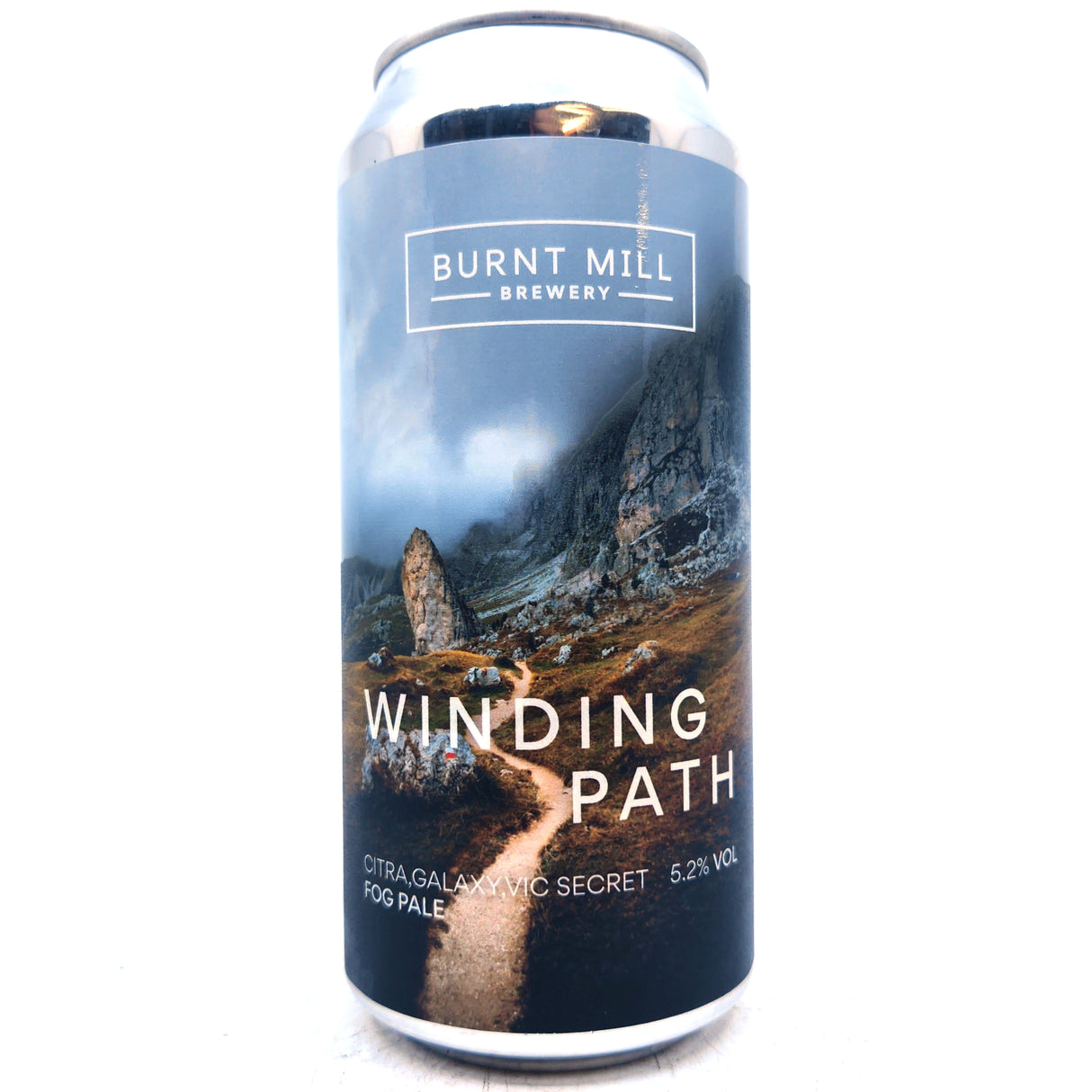 Burnt Mill Winding Path Fog Pale Ale 5.2% (440ml can)-Hop Burns & Black