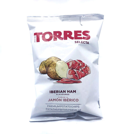 Torres Iberian Ham Potato Crisps (50g)-Hop Burns & Black