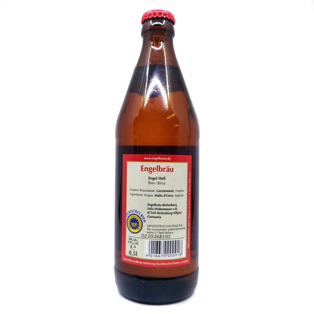 Engelbrau Engel Hell 4.9% (500ml)-Hop Burns & Black