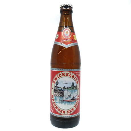 Schlossbrauerei Stein Zwickelbier Waginger See Hoibe 5.3% (500ml)-Hop Burns & Black