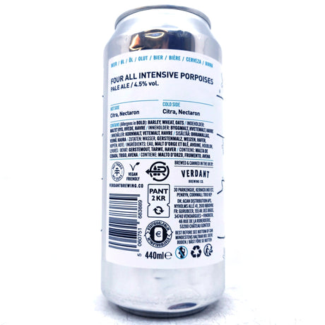 Verdant Four All Intensive Porpoises Pale Ale 4.5% (440ml can)