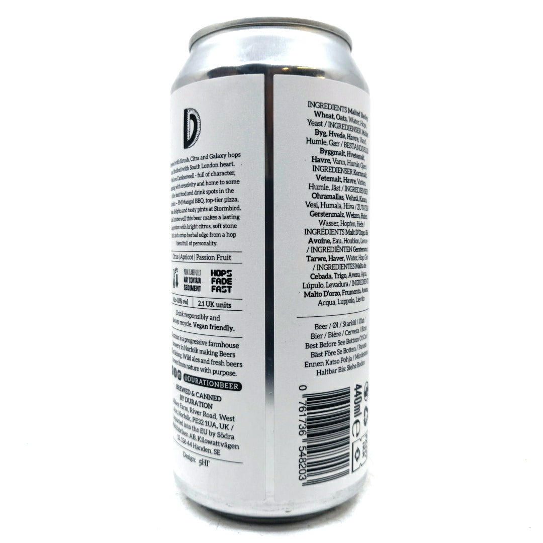 Duration Camberwell Pale Ale 4.8% (440ml can)-Hop Burns & Black