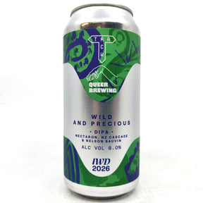 Track x Queer Brewing Wild & Precious Double IPA 8% (440ml can)-Hop Burns & Black