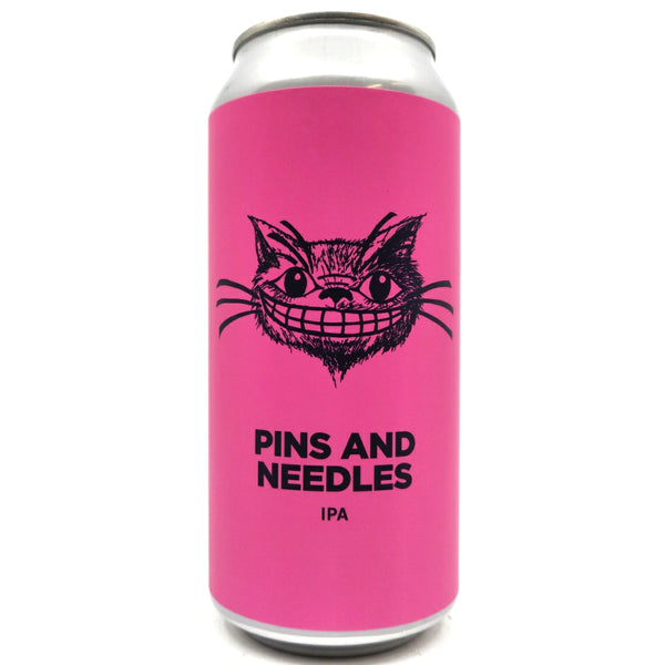 Pomona Island Pins And Needles IPA 6.5% (440ml can)-Hop Burns & Black
