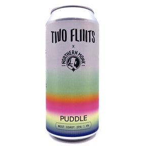 Two Flints x Northern Monk Puddle West Coast IPA 6% (440ml can)-Hop Burns & Black
