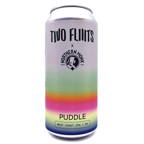 Two Flints x Northern Monk Puddle West Coast IPA 6% (440ml can)-Hop Burns & Black