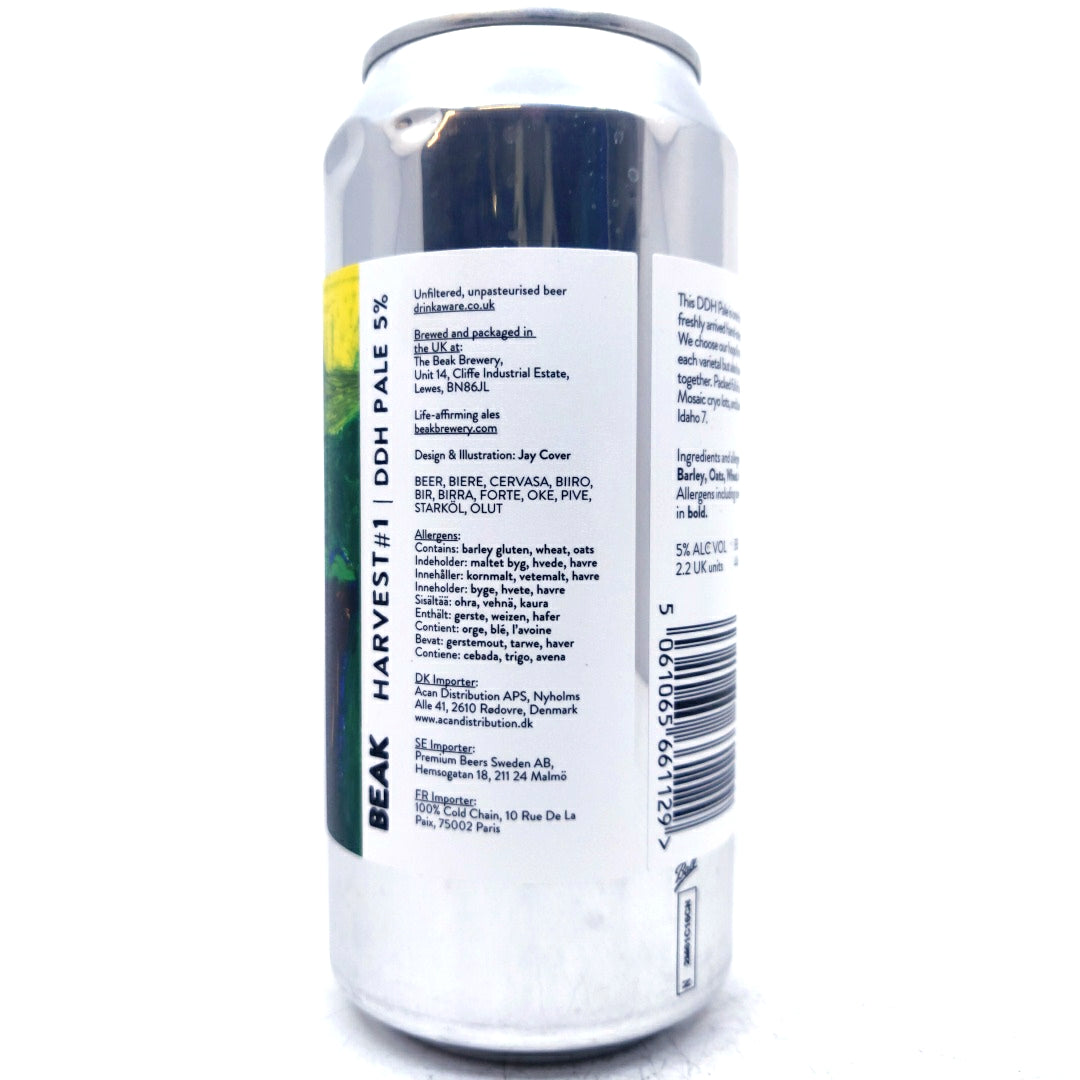 Beak Harvest #1 DDH Pale 5% (440ml can)-Hop Burns & Black