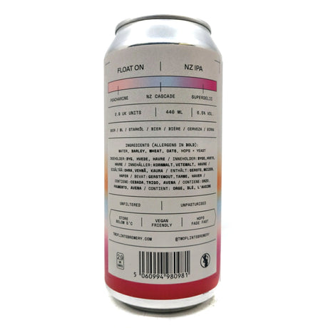 Two Flints Float On NZ IPA 6.5% (440ml can)-Hop Burns & Black