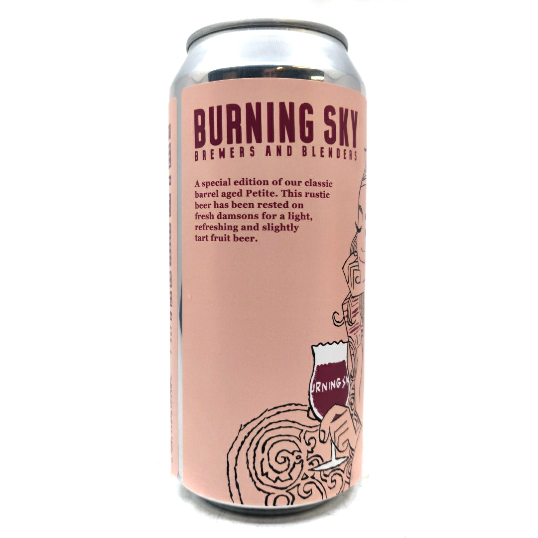 Burning Sky Petite Damson Saison 3.5% (440ml can)-Hop Burns & Black