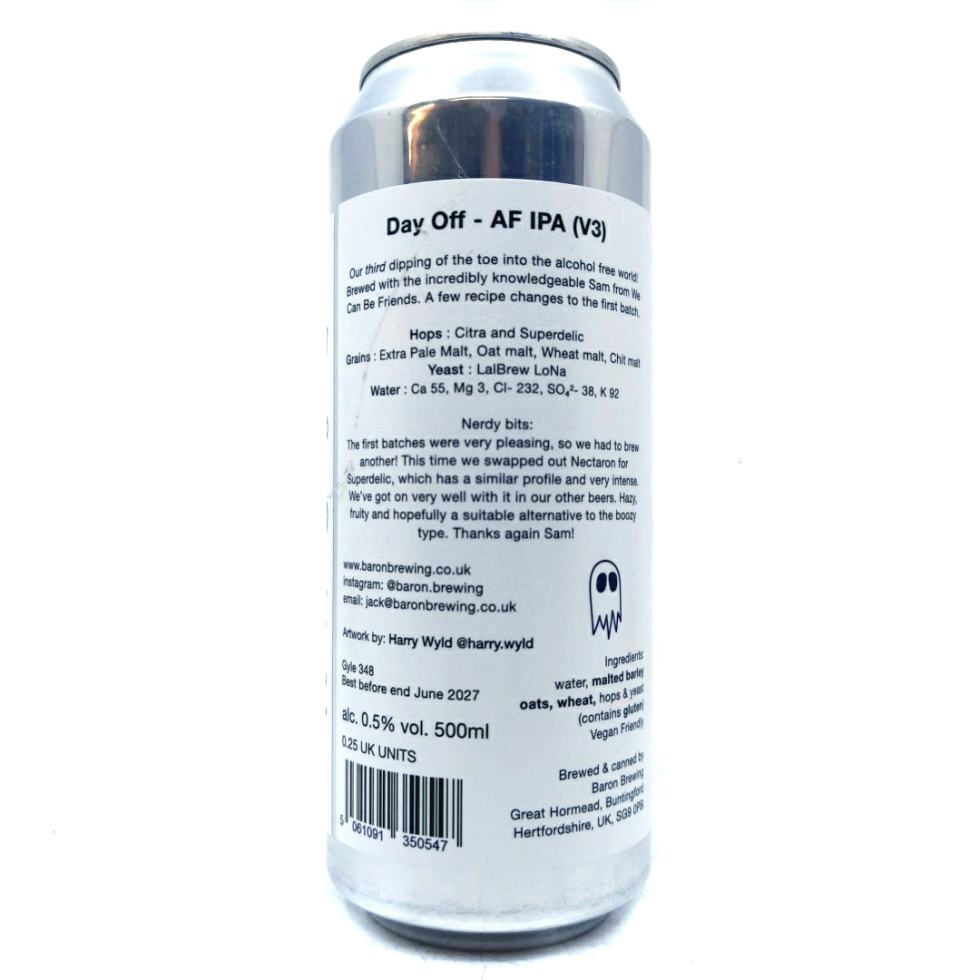 Baron x We Can Be Friends Day Off Alcohol Free IPA 0.5% (500ml can)